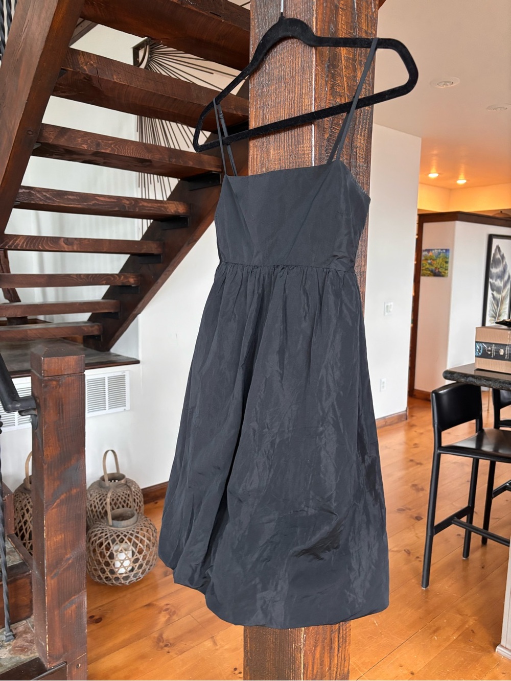 ARITZIA Sunday Best Elio Poplin Bubble Mini Dress Black Babydoll - Picture 11 of 16